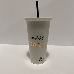 NWOT kate spade miss to mrs tumbler